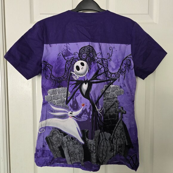 Disney The Nightmare Before Christmas Women's Scrub Top: 2 Designs Bundle Offer - Picture 9 of 9